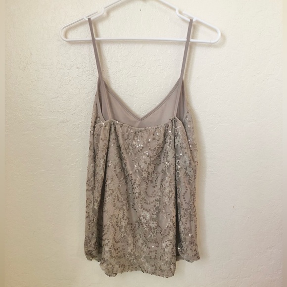 Sequin and Lace V-Neck Camisole Women's Size Large - Picture 3 of 5